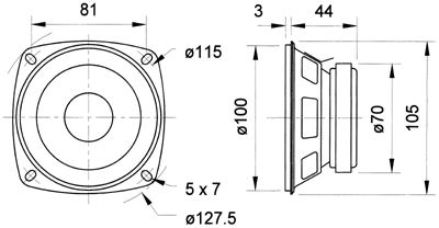 FR 10 · 4 Ω · part 2020 — Dimension drawing