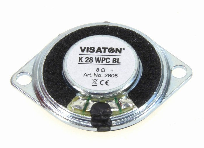 K 28 WPC BL · 8 Ω · part 2806 — Rear view and connections