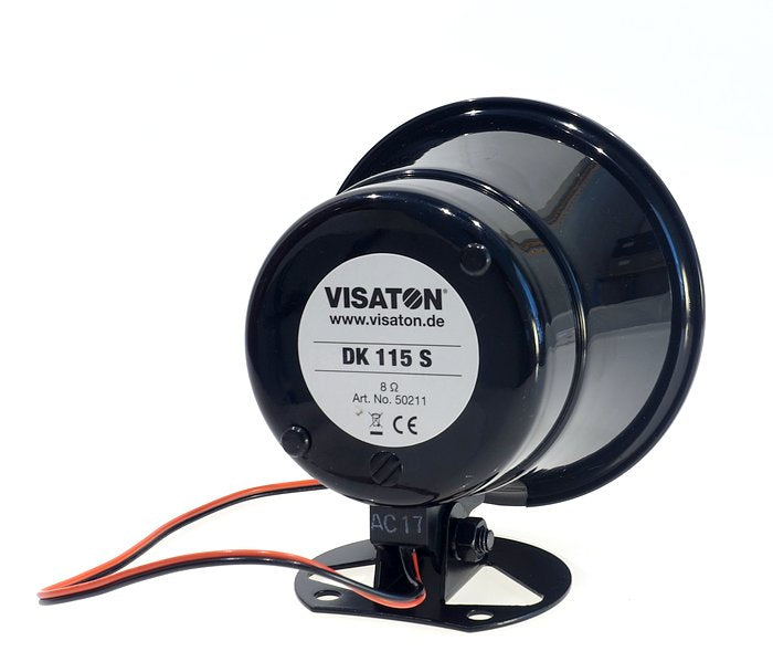 DK 115 S · 8 Ω · part 50211 — Rear view and connections