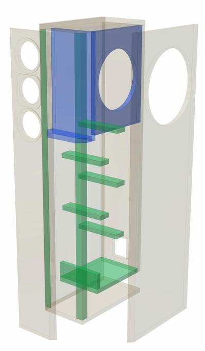 VOX 253 MTI · part 5987 — Exploded cabinet drawing