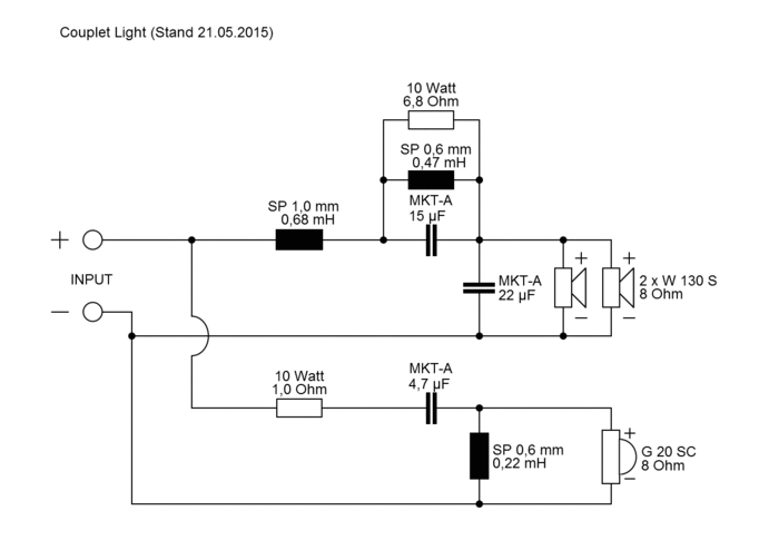 COUPLET LIGHT · part 5928 — Crossover diagram
