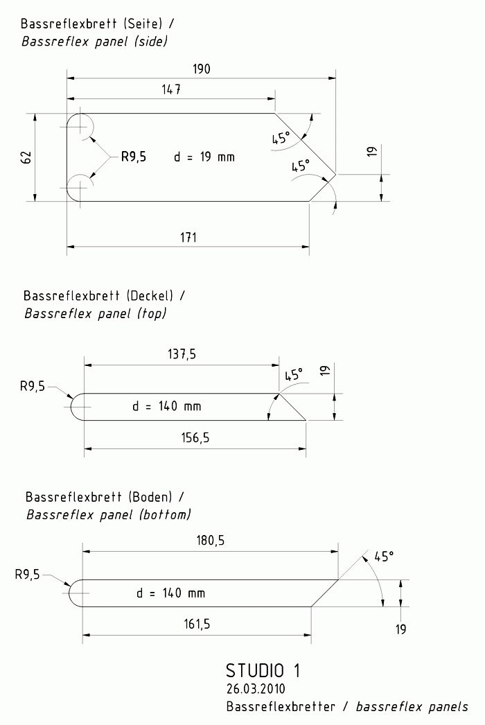 STUDIO 1 · part 5890 — Cabinet construction drawing