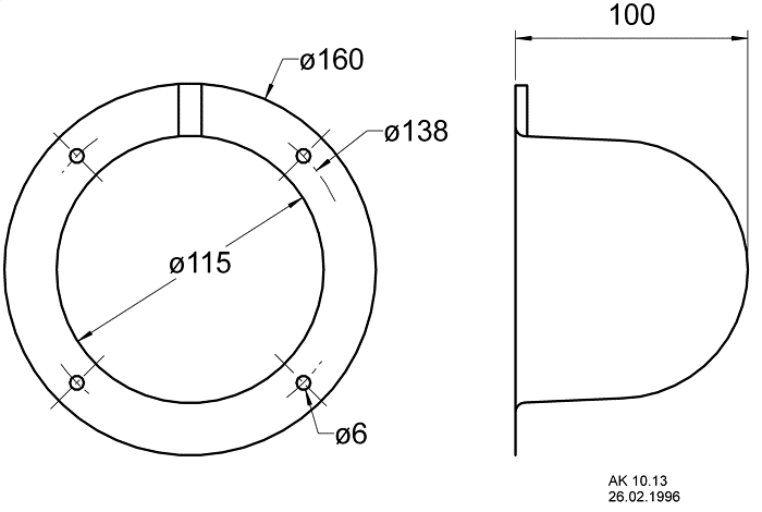 AK 10.13 — Mounting drawing