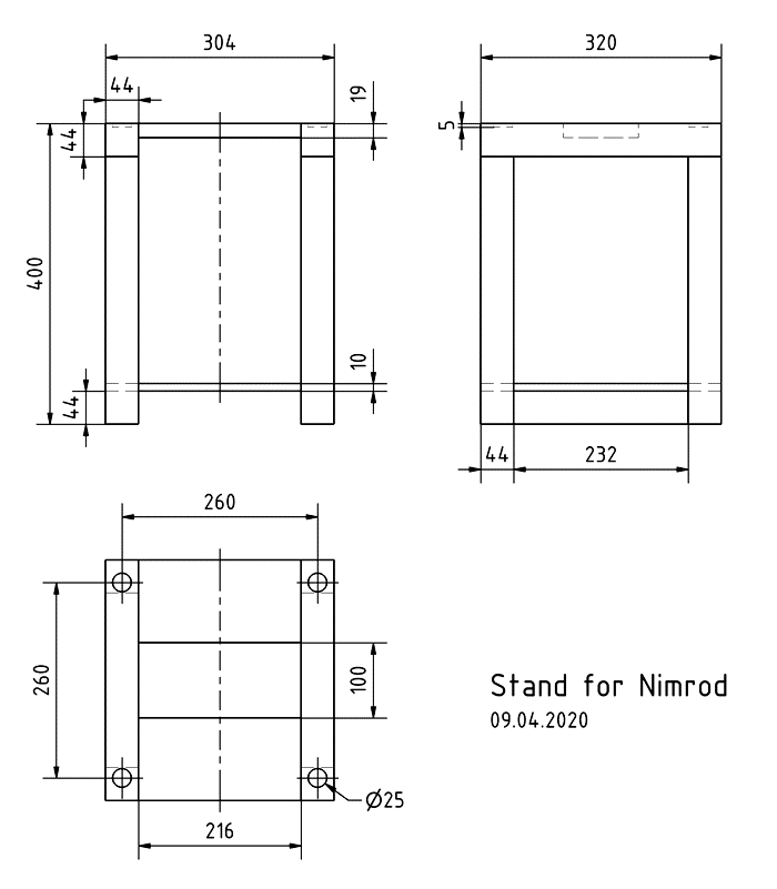 NIMROD · part 5873 — Cabinet construction drawing