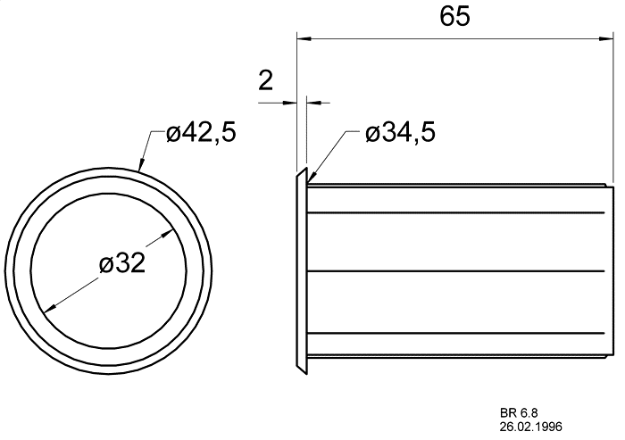 BR 6.8 — Mounting drawing