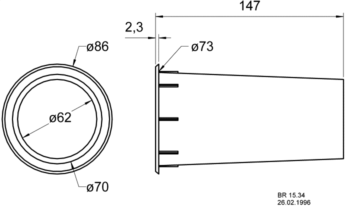 BR 15.34 — Mounting drawing