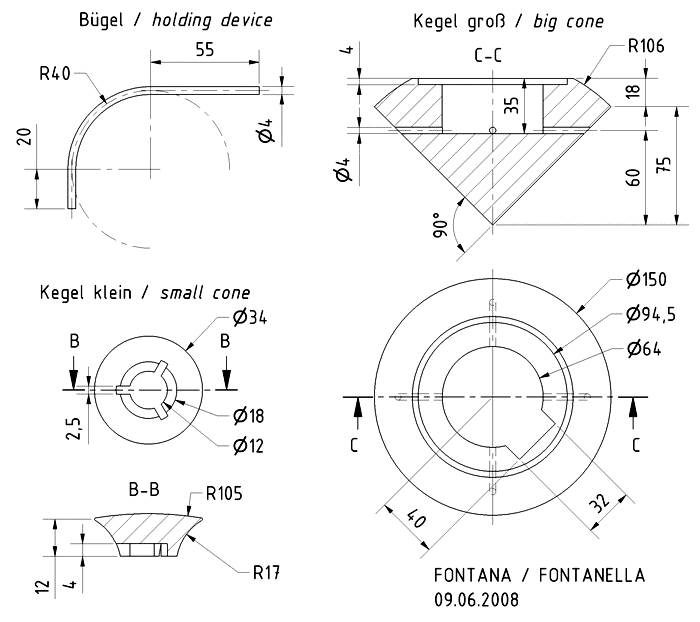FONTANA · part 5974 — Cabinet construction drawing