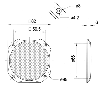 GRILLE FRS 8 — Mounting drawing