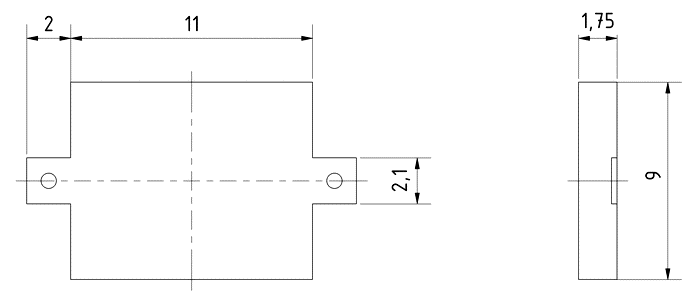 Visaton PB 9.11 - 5 V — Dimension drawing