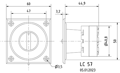 LC 57 — Mounting drawing