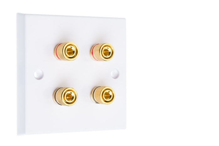 CPC Loudspeaker Connection Plates - 4x Binding Posts