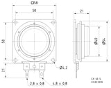 EX 60 S · 8 Ω — dimension drawing